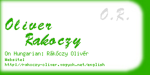 oliver rakoczy business card